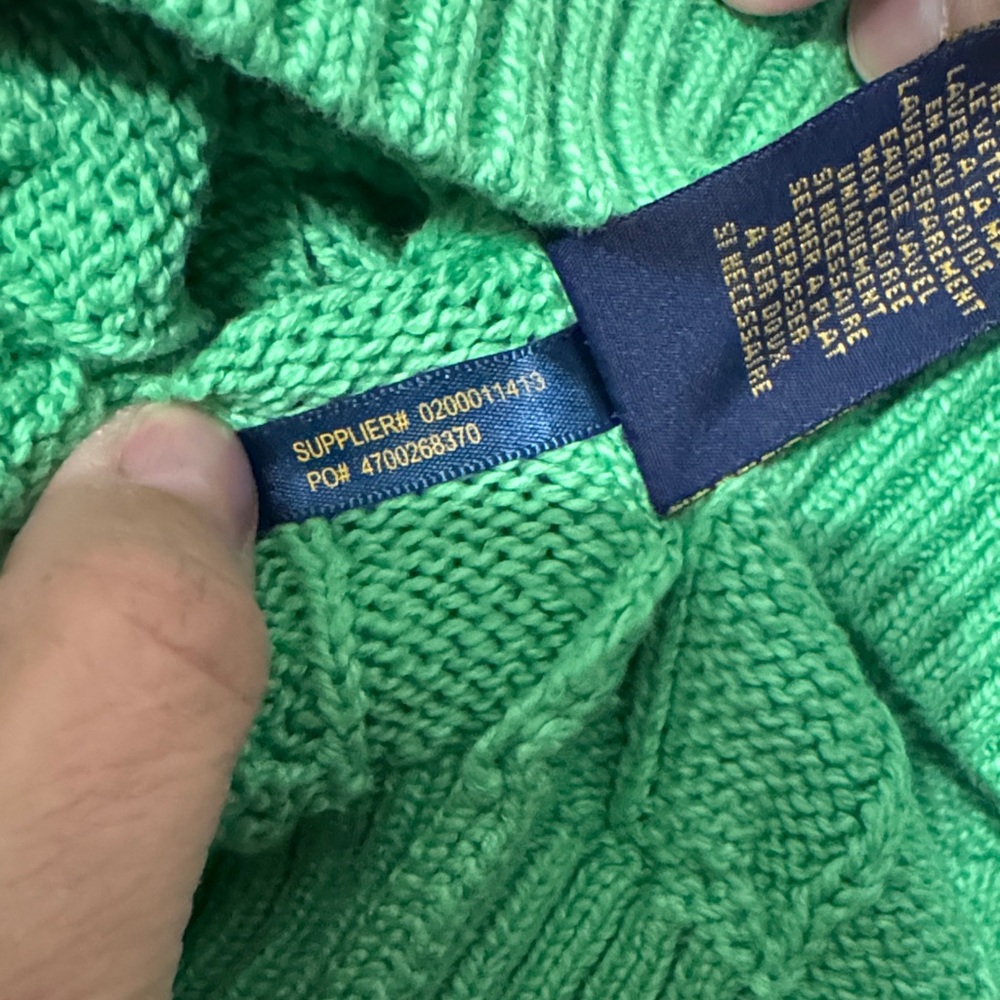 Polo by Ralph Lauren Vibrant Green Crewneck Sweater - Picture 5 of 5